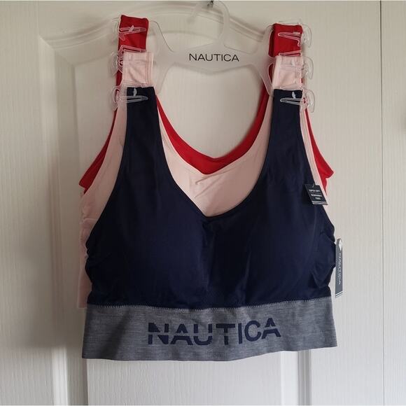 NAUTICA‎ 3pk soft comfy lounge bras with removable pads 1X - Picture 1 of 8